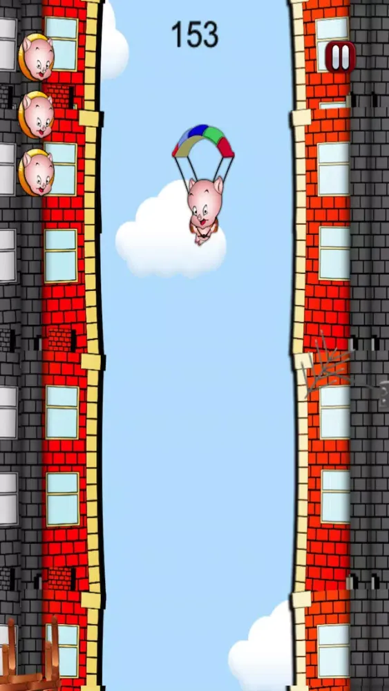 Crazy Parachute Pig Rescue スクリーンショット