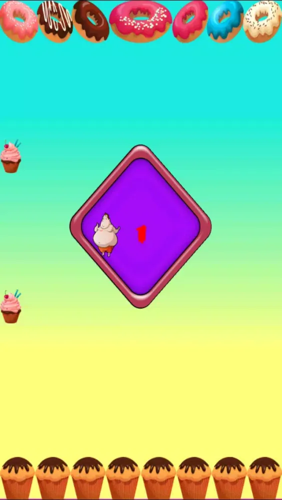 Captures d'écran de Fat Man Avoid Desserts: Don't Touch the Cake and Ice Cream