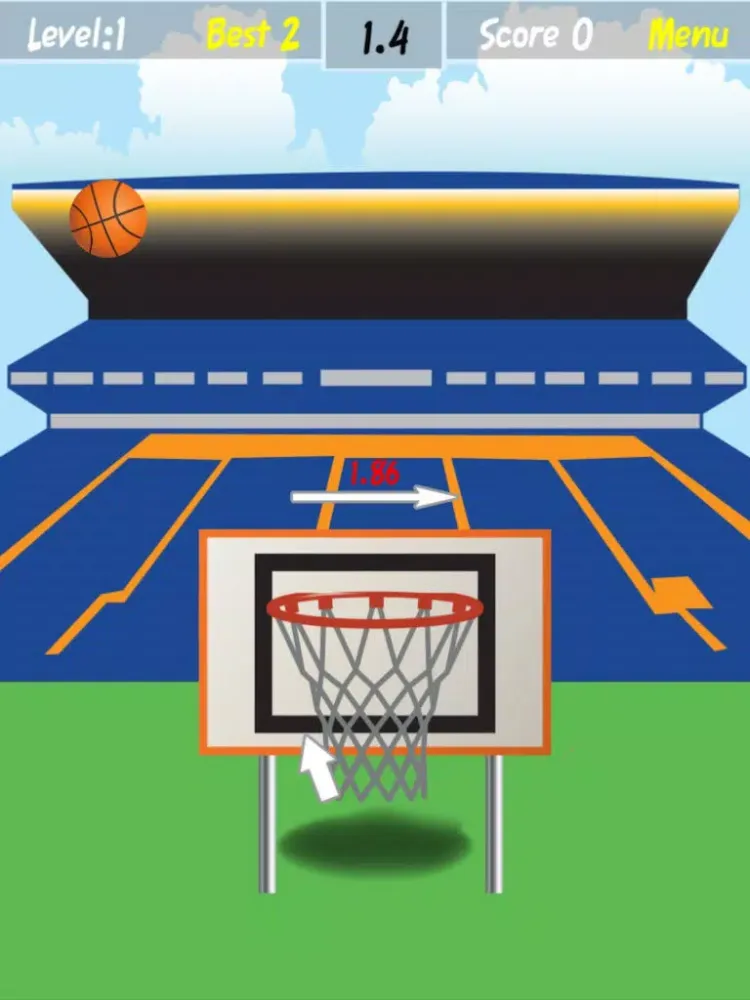 Flick Basketball Hoops Win: Perfect Toss Champions iPad 应用截图