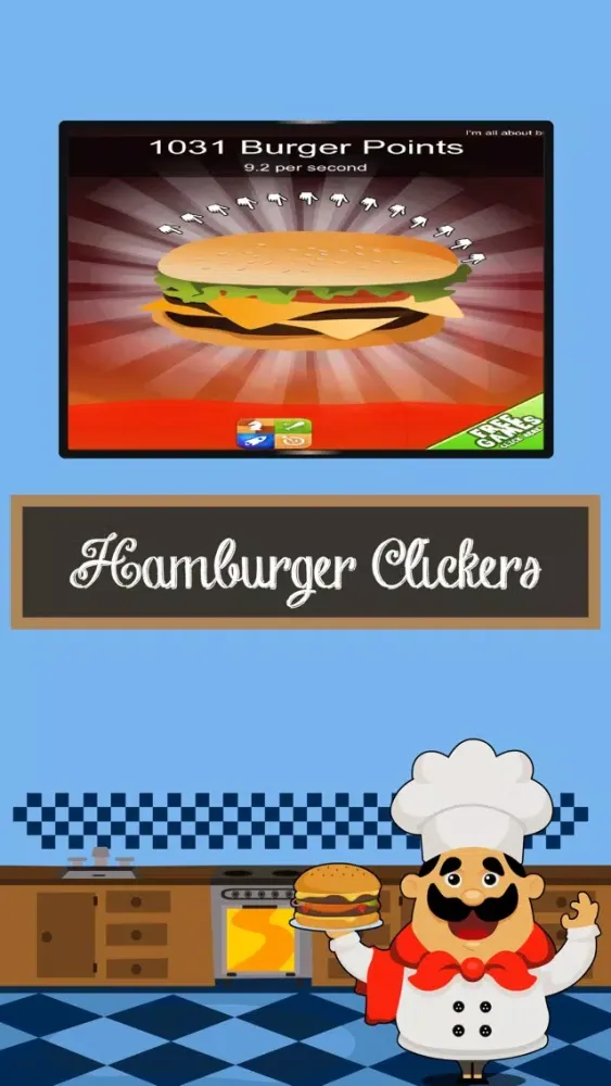 Zrzuty ekranu Hamburger Clickers: Yummy Order Maker Mania