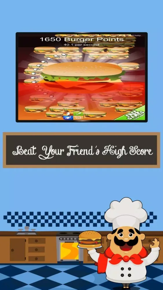 Zrzuty ekranu Hamburger Clickers: Yummy Order Maker Mania