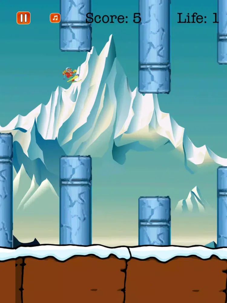 Tangkapan skrin Jetpack Ski Flying Stunt: Winter Sports Adventure iPad 