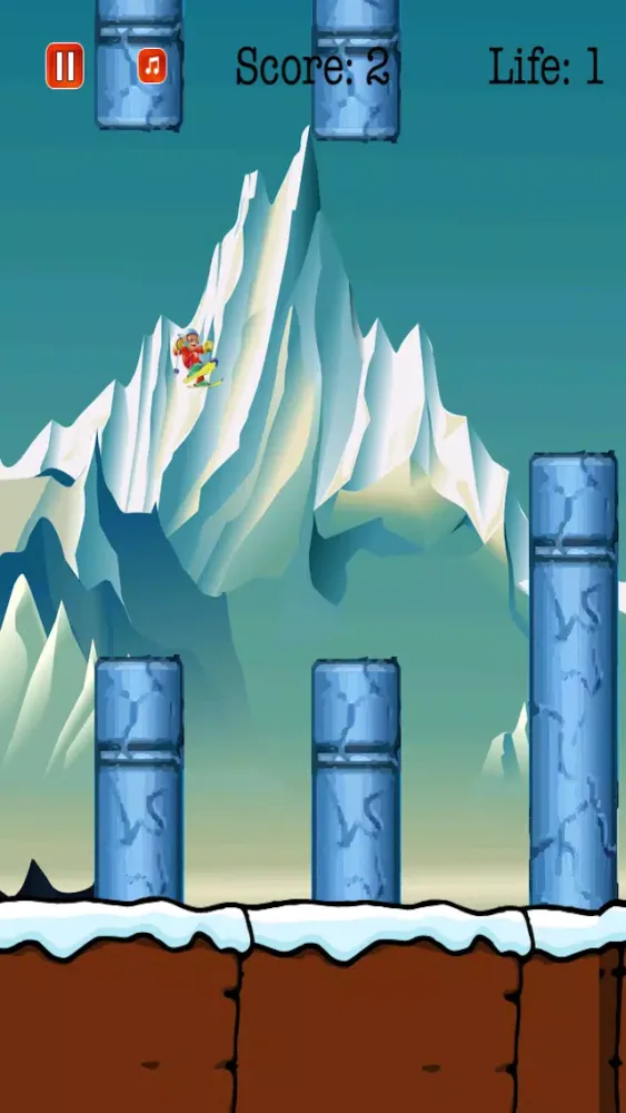 Tangkapan skrin Jetpack Ski Flying Stunt: Winter Sports Adventure