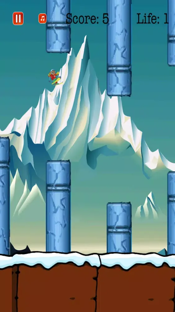 Tangkapan skrin Jetpack Ski Flying Stunt: Winter Sports Adventure