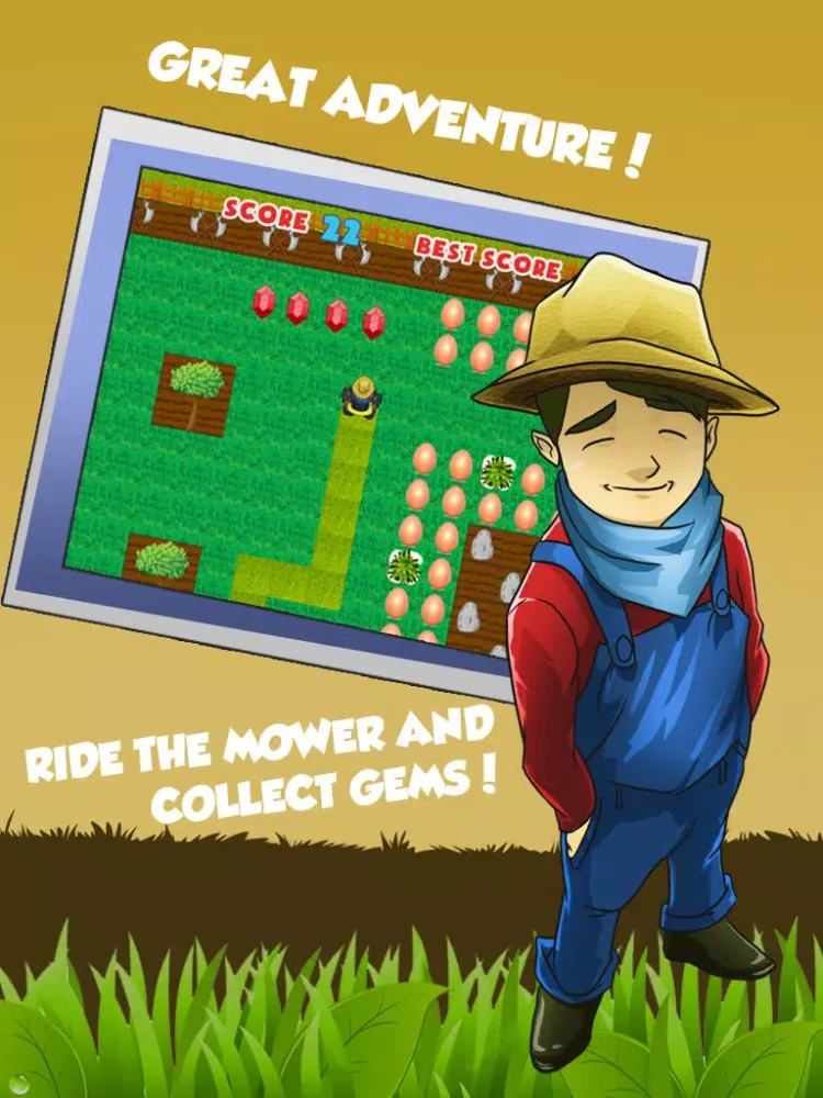 Capturas de pantalla de Lawn Mower Simulator Rush: A Day on the Family Farm iPad 