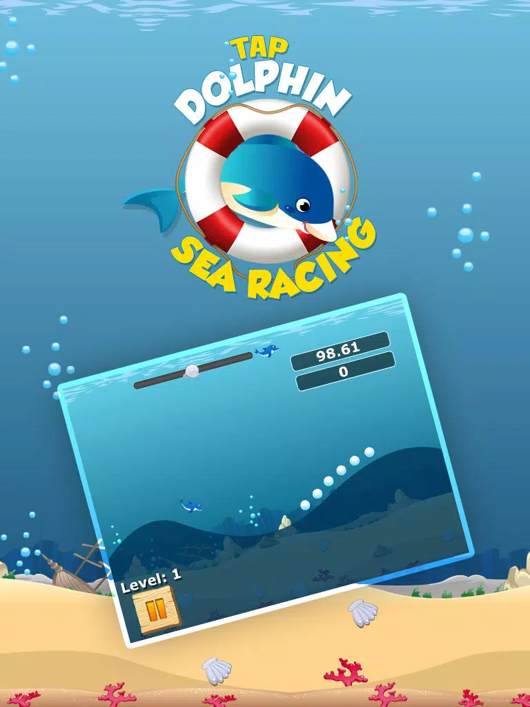 Tap Dolphin Sea Racing Dash iPad  Screenshots