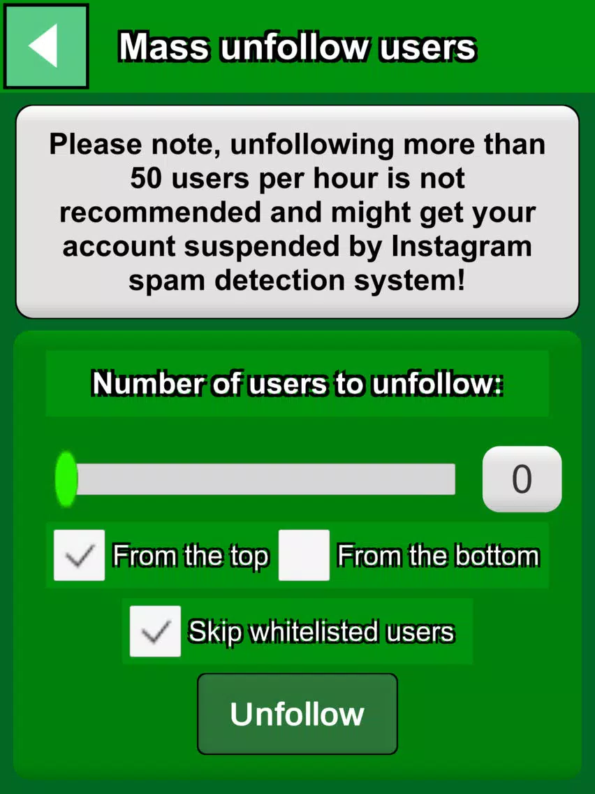 Unfollower Nonfollower Cleaner iPad  Screenshots