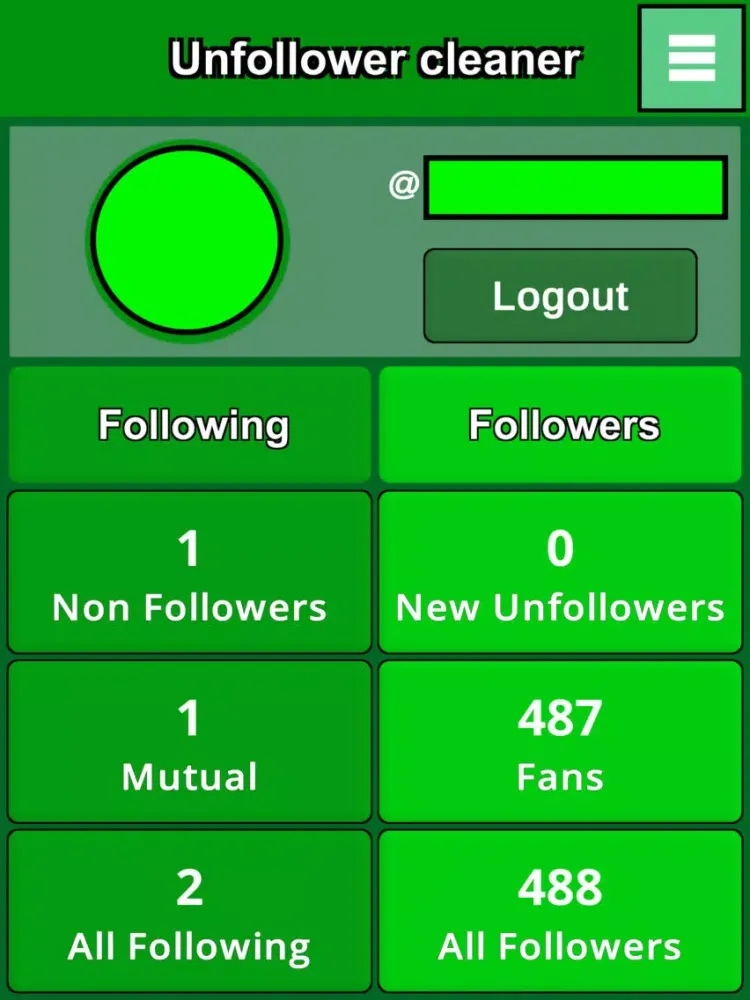 Unfollower Nonfollower Cleaner iPad  سکرین شاٹس