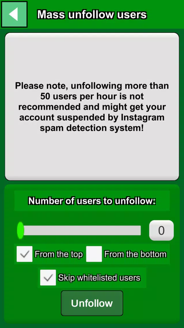 Unfollower Nonfollower Cleaner Screenshots