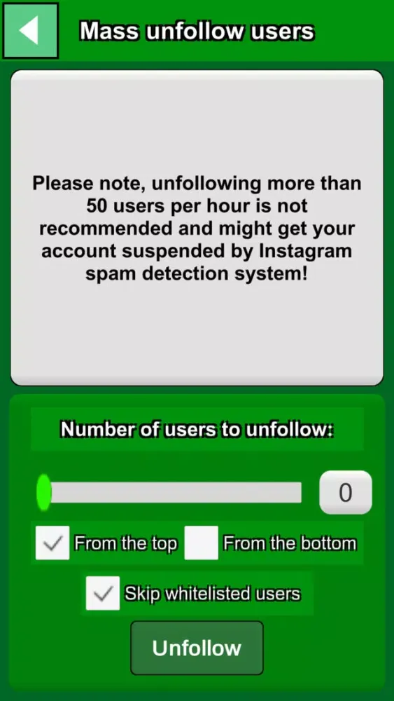 Unfollower Nonfollower Cleaner سکرین شاٹس