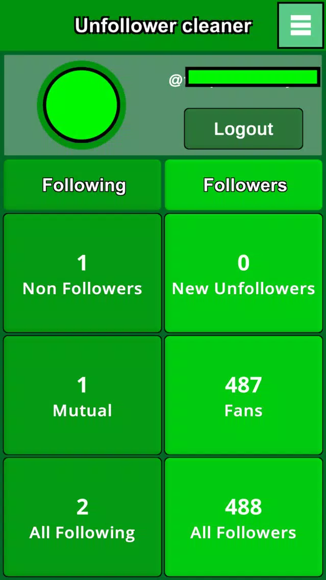Unfollower Nonfollower Cleaner Screenshots