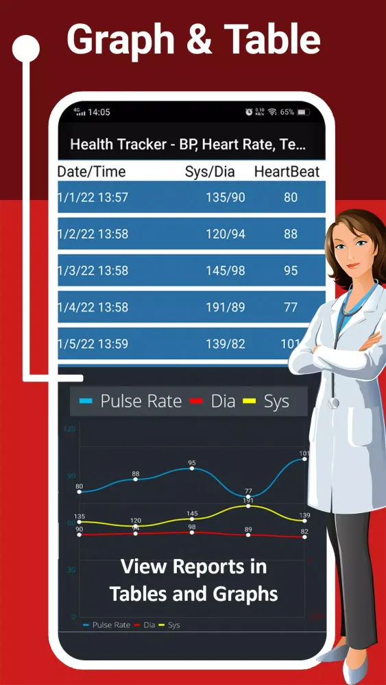 Screenshot di Blood Pressure Monitor (BP)