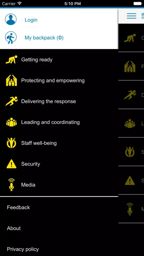 ภาพหน้าจอของ Emergency Handbook