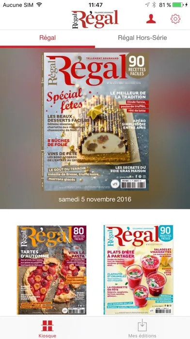 ภาพหน้าจอของ Régal Magazine