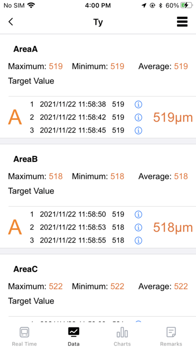 Smart Report-Thickness Tester Screenshots