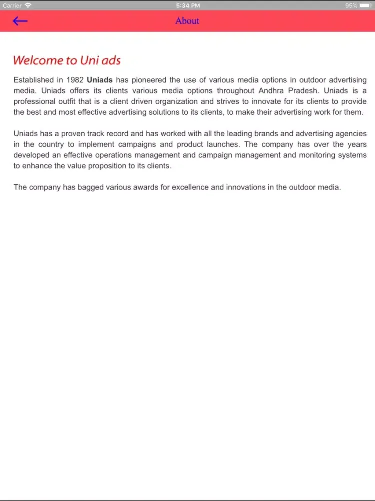 UniAds App iPad  Screenshots