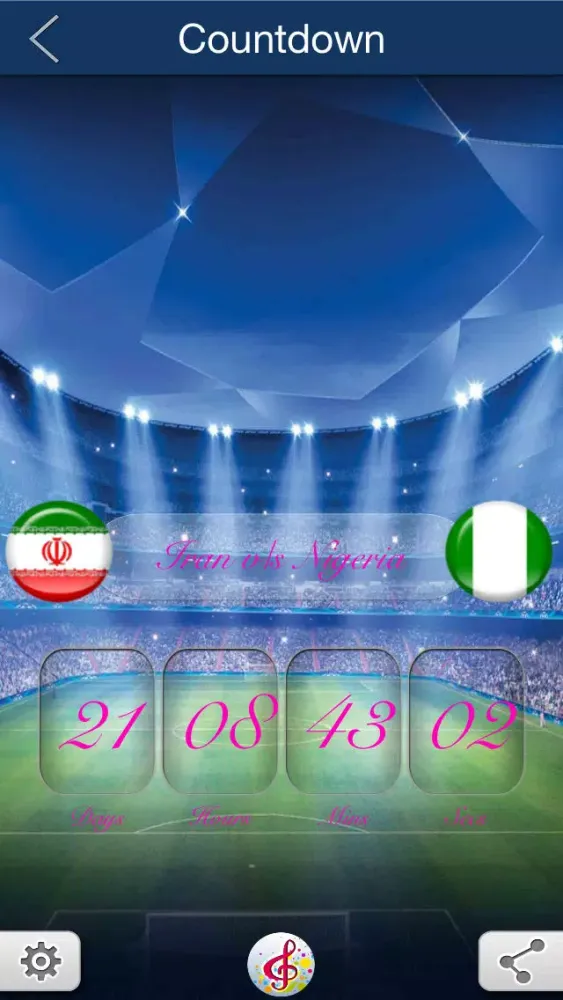 ภาพหน้าจอของ Soccer- Soccer Countdown + Schedule + Venues