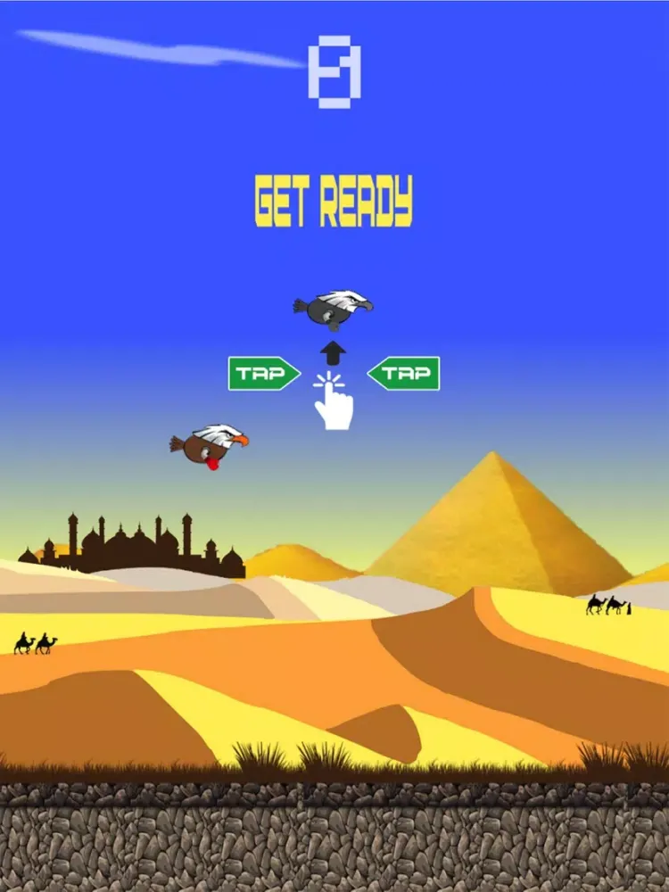 Flying Hawk- الصقور في الصحراء iPad  स्क्रीनशॉट