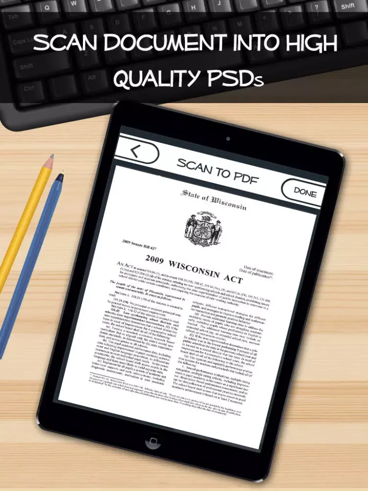 Scan to PDF- camera to pdf + docs to pdf iPad Screenshots