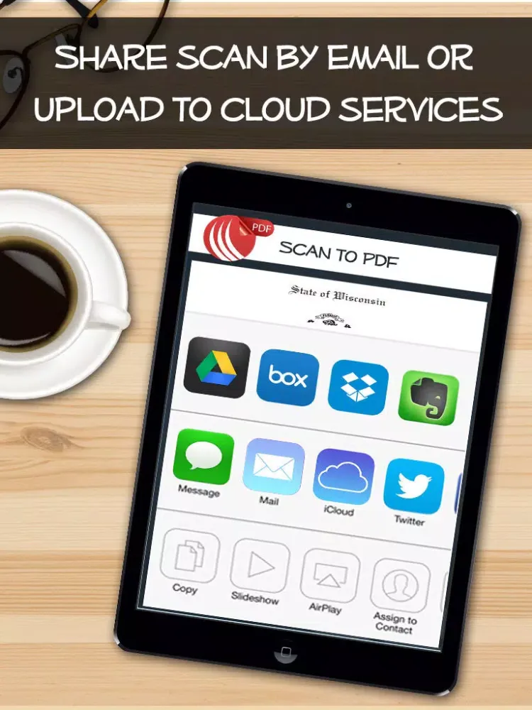 Scan to PDF- camera to pdf + docs to pdf iPad Screenshots