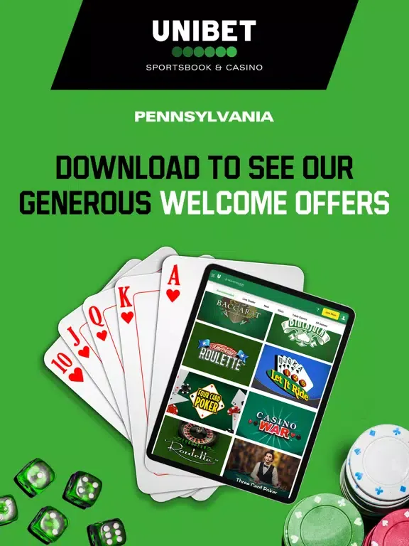 ภาพหน้าจอของ Unibet PA: Casino & Sports Bet iPad 