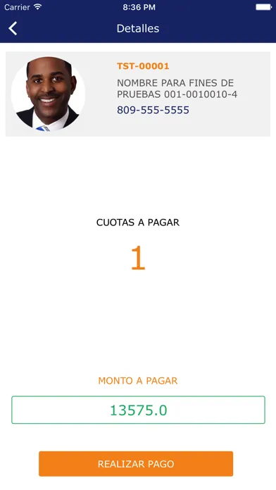 Capturas de tela do UNICARD RD