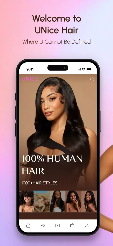 Capturas de pantalla de UNice: Wigs & Hair Bundles