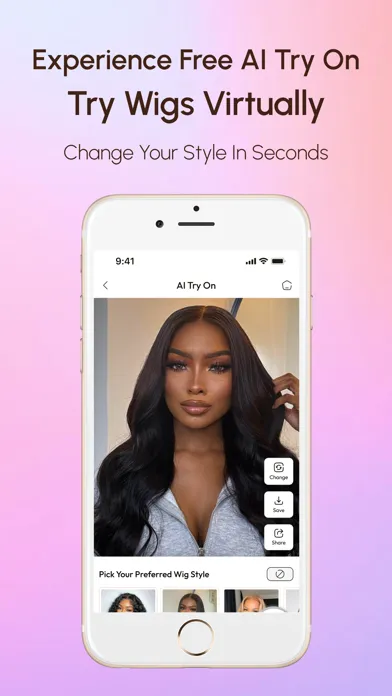 Capturas de pantalla de UNice: Wigs & Hair Bundles