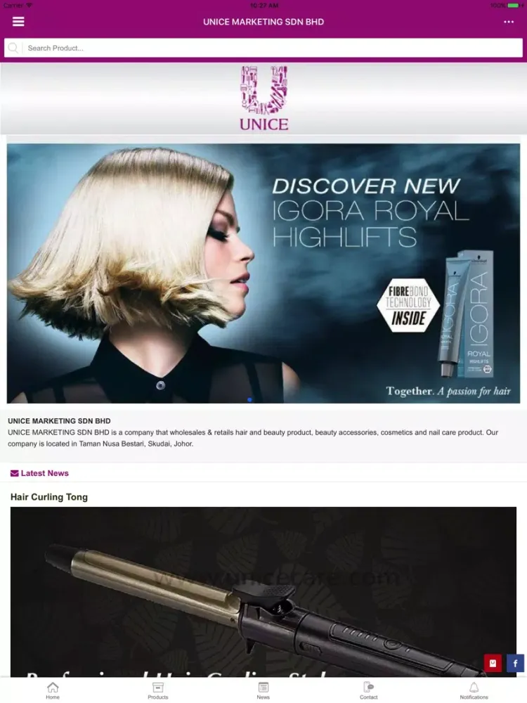 UNICE MARKETING SDN BHD iPad  سکرین شاٹس