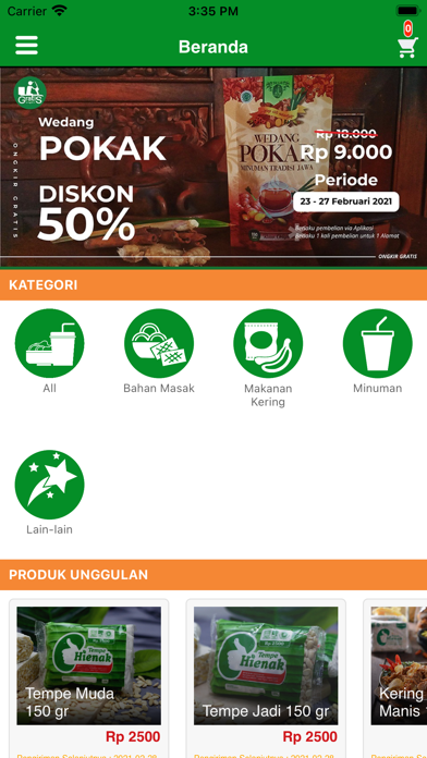 Zrzuty ekranu Ongkir Gratis