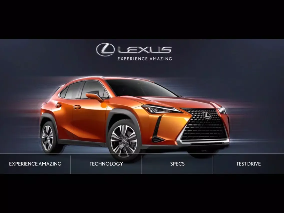 Capturas de tela do Lexus Experience PR iPad 
