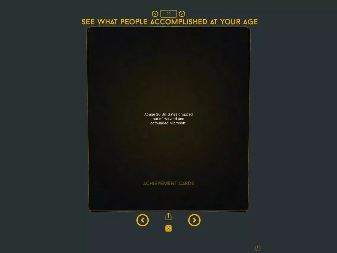 Tangkapan skrin Achievement Cards - What other people accomplished at your age iPad 