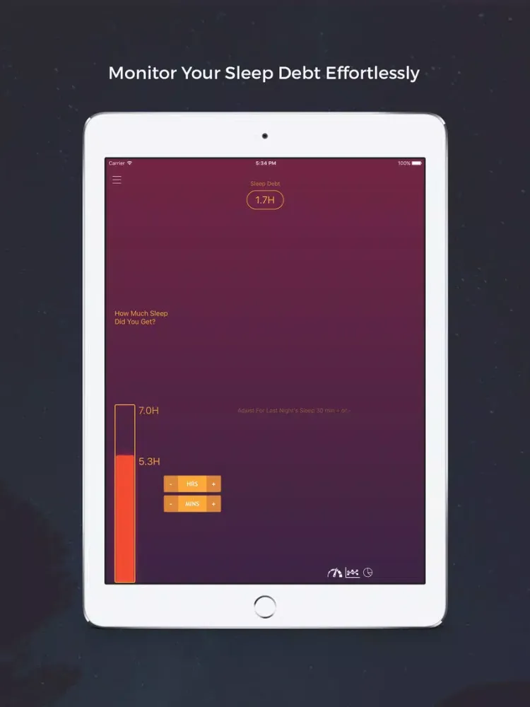 Sleep Debt Pro - Improve Performance and Productivity iPad  스크린샷