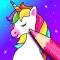 Unicorn Coloring Book Glitter