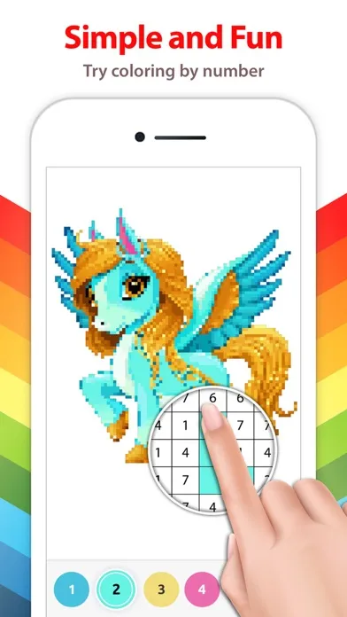 Unicorn Color by Number +應用截圖