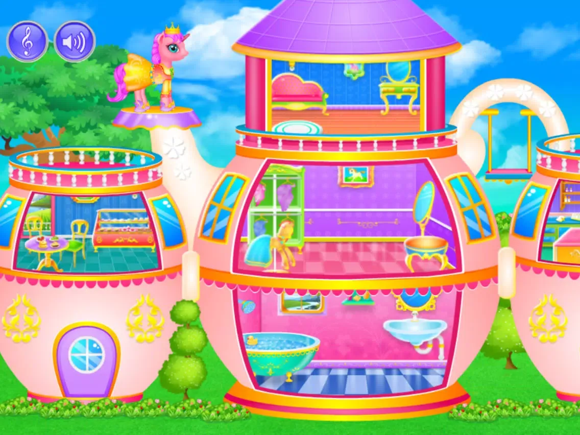 Screenshot di Unicorn Princess Dressup & Cleanup iPad 