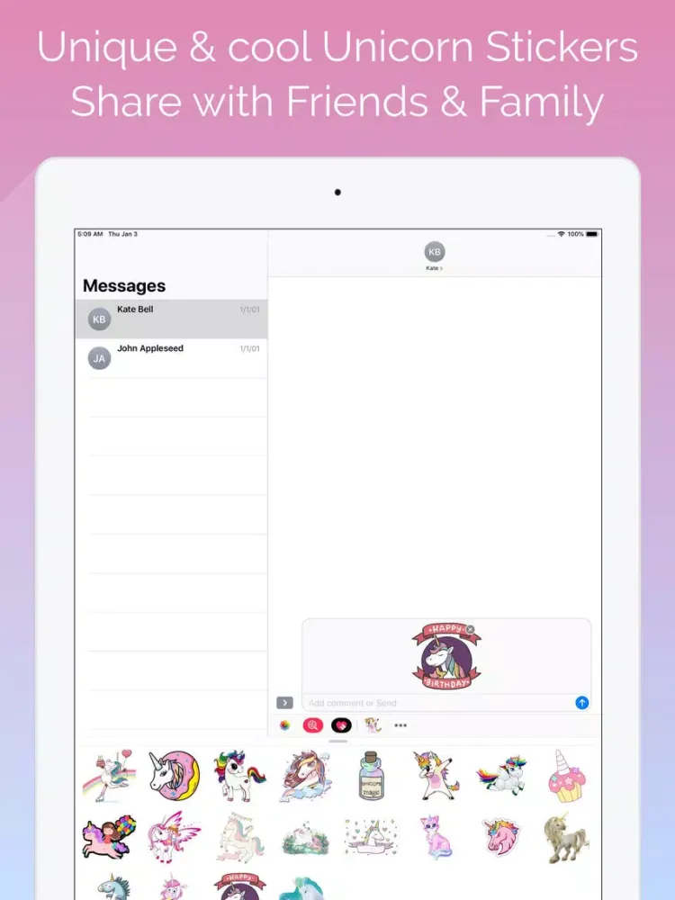 Unicorns Stickers iPad  স্ক্রিনশট