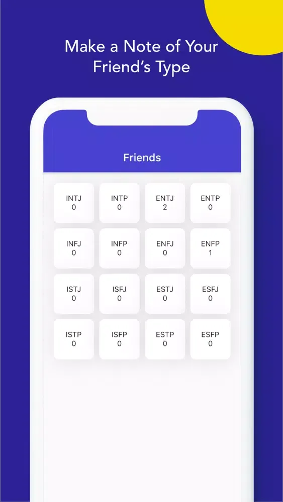 Capturas de tela do MBTI Diary