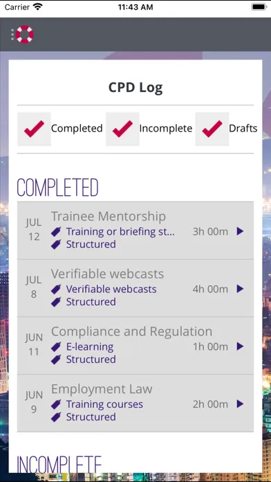 Screenshot di ComplianceServe CPD