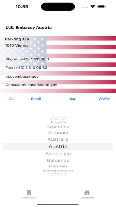 ภาพหน้าจอของ USA Embassies & Consulates