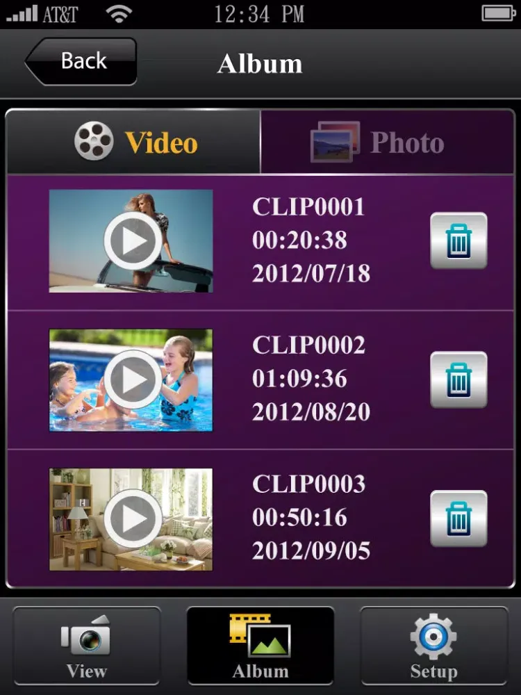 Capturas de tela do Unieye Cam iPad 