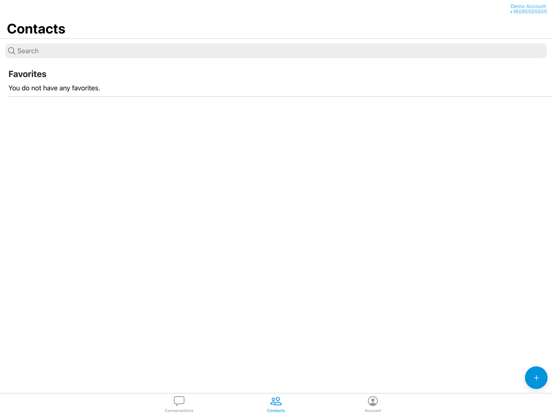 Capturas de tela do Unified Messenger iPad 