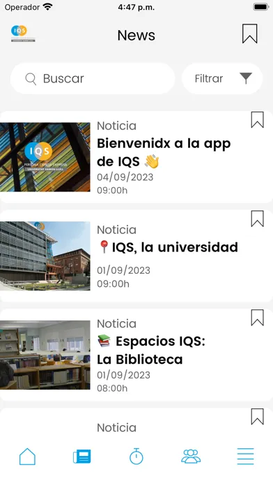 Ảnh chụp màn hình của IQS - Universitat Ramon Llull