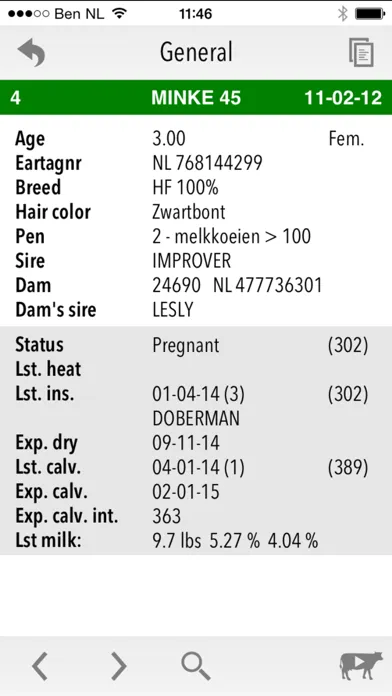 Tangkapan skrin MilkManager Pro App