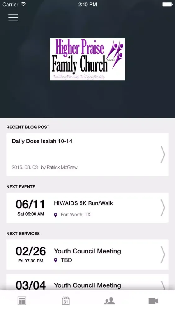 Higher Praise Family Church for iPhone スクリーンショット