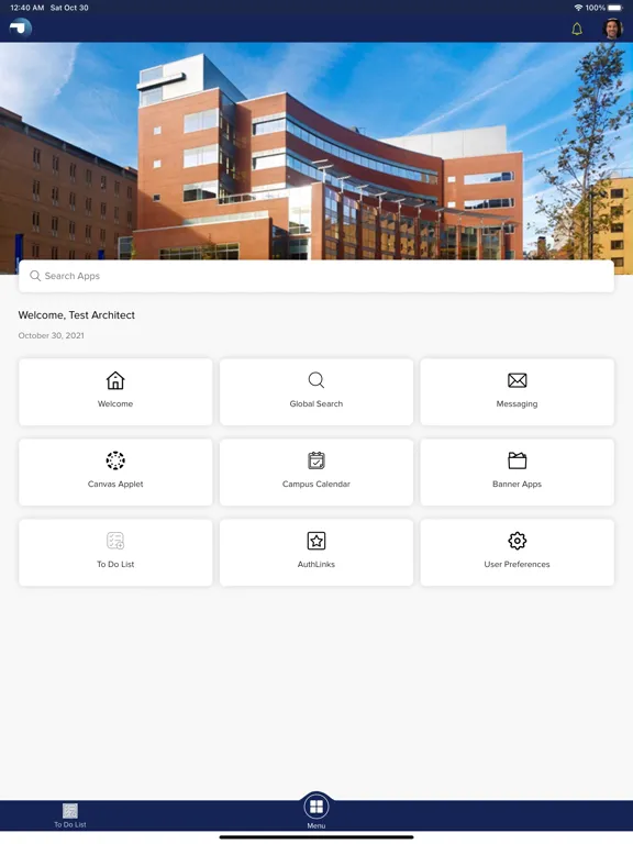 Ảnh chụp màn hình của Jefferson Student Portal iPad 
