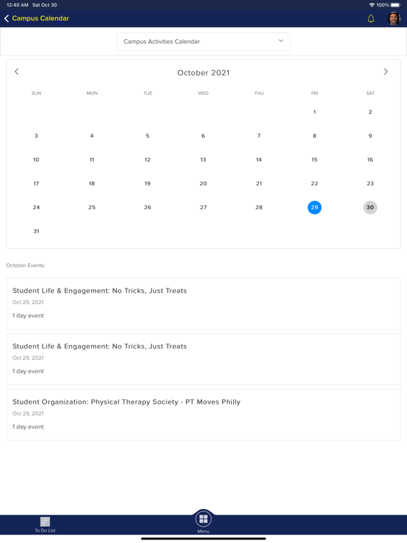 Tangkapan skrin Jefferson Student Portal iPad 