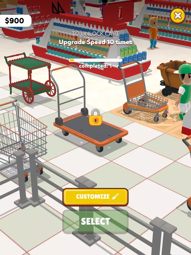 Tangkapan layar Rush Store iPad 