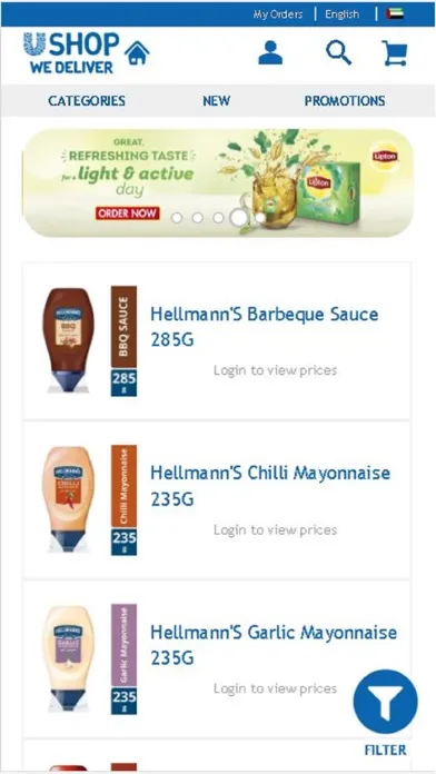 Capturas de tela do Ushop Unilever