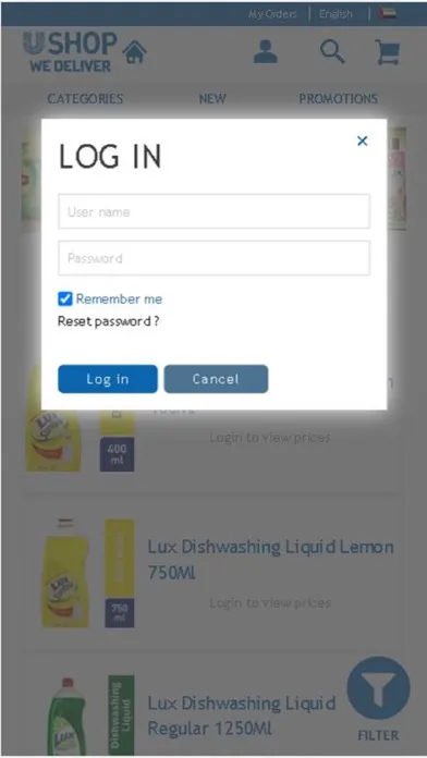 Capturas de tela do Ushop Unilever